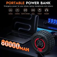Démarreur de batterie de voiture avec compresseur d'air, démarreur de batterie de voiture 150 PSI, démarreur de batterie portable 12 V, boîte de démarrage