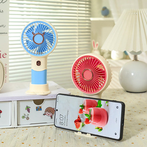 Portable Handheld <b>Fan</b> With <b>Stand</b> Rechargeable Battery 5W DC Motor 3 Speeds For Outdoor Use - Product Image 2