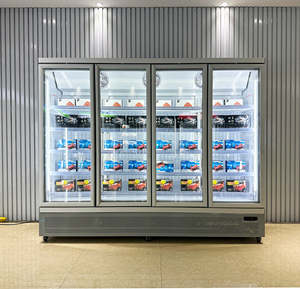 Congélateur vertical à <span class=keywords><strong>porte</strong></span> vitrée commerciale, réfrigérateur à grande capacité pour aliments congelés, crème glacée, pour magasin, supermarché - Product Image 2