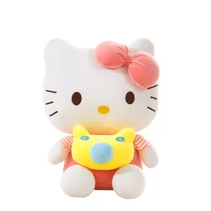 Новые плюшевые игрушки Hello Kitty San-rio, милые куклы My Melody, мягкие игрушки с камерой, рождественские подарки для детей, игрушки-животные