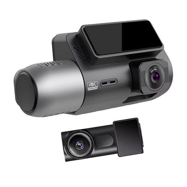 3-Channel 4K Sony Dash Camera with 2-Inch IPS Display Video Recorder and Parking Monitor Time-Lapse Hidden Design