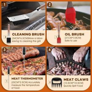 Accesorios Premium para Parrilla, Juego de Cubiertos para <span class=keywords><strong>Barbacoa</strong></span>, <span class=keywords><strong>Utensilios</strong></span> Completos para Asar - Product Image 5