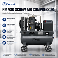 Compresseur à vis sur roues 5,5 kW 7,5 CV 32 CFM 120 PSI 380 V 50 Hz deux-en-un pour pneus de voiture et clé à cliquet pneumatique
