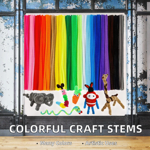 100 Pezzi di Scovolini Colorati da 30cm, Giocattoli Educativi in Peluche <span class=keywords><strong>per</strong></span> Bambini, Kit Fai-da-Te <span class=keywords><strong>per</strong></span> Artigianato e Regali - Product Image 3