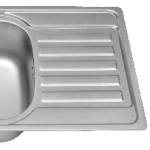 Évier simple en acier inoxydable 201 avec égouttoir, évier de cuisine à poser sur comptoir, taille 650*500mm - Product Image 3