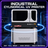 Imprimante cylindrique LED UV écologique Kingjet pour bouteilles en verre et en métal, équipement d'impression rotative à économie d'énergie