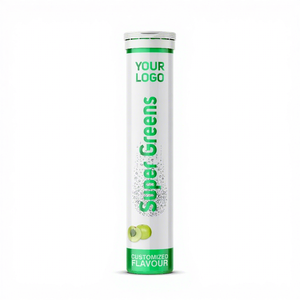Tabletas Efervescentes Premium Super Greens con Extracto de Té Verde y Aloe Vera para el Apoyo Inmunológico en Adultos - Venta al por Mayor de Marca Privada - Product Image 1