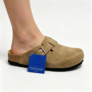 Sabots en cuir de vachette vintage confortables et antidérapants, chaussures décontractées en cuir véritable, très demandés, adaptés aux jeunes - Product Image 4