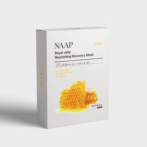 Masque en feuille nourrissant et réparateur à la gelée royale NAAP pour peaux sèches et matures, coréen pour femmes - Product Image 1