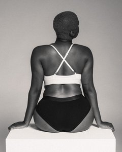 Culottes de bikini taille basse à coupe haute pour adultes, sous-vêtements blancs tricotés vierges pour sublimation, pour la personnalisation de bikinis imprimés - Product Image 5