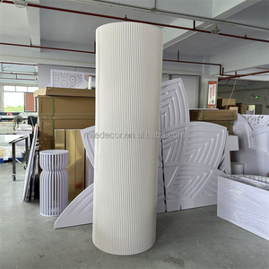 Nửa Mặt Trăng hình dạng đa mục đích hoa đứng thiết lập bánh plinth gợn sóng Acrylic plinth tráng miệng bảng đứng - Product Image 3