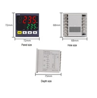 Controlador digital inteligente de temperatura PID para máquina de sellado de contenedores de alimentos, doble salida, entrada múltiple, 72x72 SSR, TC4M