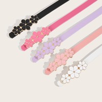 Nouvelle ceinture fine pour femme avec décoration florale, accessoire décontracté pour robe verte, pull, jean ou pantalon, look mignon pour étudiante
