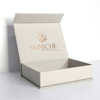 Boîte plate octogonale en carton avec logo personnalisé imprimé en feuille d'or mat pour shampoing, soins de la peau, outils de maquillage, cosmétiques