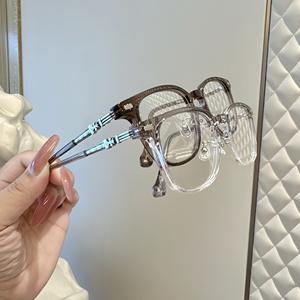 Monturas de gafas redondas unisex de metal TR con filtro de luz azul, lentes de resina de marco completo para estudiantes y adultos - Product Image 5