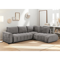 Sofá Cama en Forma de L de Dos Plazas, Diseño Europeo, Tapizado en Terciopelo, con Espacio de Almacenamiento, Duradero y Ecológico, para Sala de Estar