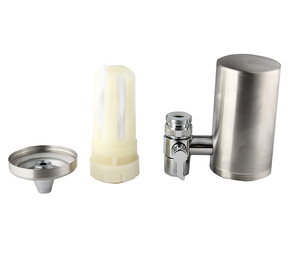 <span class=keywords><strong>Filtre</strong></span> à <span class=keywords><strong>eau</strong></span> purificateur portable mini en acier inoxydable monté sur <span class=keywords><strong>robinet</strong></span> à charbon actif alcalin - Product Image 4