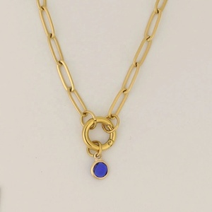 Collar de Cadena de Eslabones Moderno Personalizado 2024, Chapado en Oro de 18K, Acero Inoxidable 316L, ZIRCON, Estilo Hip Hop, Unisex - Product Image 4