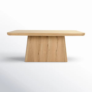 Premium Oak Wood Dining <b>Table</b> Solid Hardwood Frame Natural Finish Dining <b>Table</b> for Home Kitchen Living Room Restaurant Furniture - Product Image 1