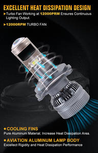 Mini projecteur LED H4, lentille 110W 13000LM 6500K, lecteur externe, conduite sécurisée en voiture, projecteur LED avant, lentille pour motos - Product Image 5