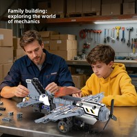 Modèle d'avion télécommandé à programmer, jouet de construction avec blocs en plastique ABS