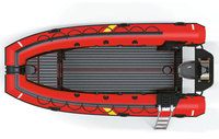 Perahu Karet Semi-Rigid RIB Pesanan Pabrik dengan Desain Stabil, 4 Ruang Udara & Kapasitas 8 Orang untuk Perairan Laut