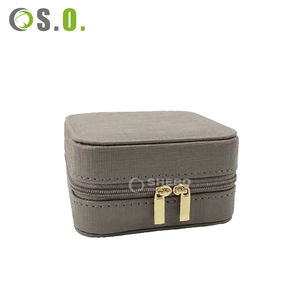 Boîte de rangement de bijoux de voyage en cuir PU élégante et portable, sur mesure, de haute qualité, pour boucles d'oreilles, colliers et bagues - Product Image 6