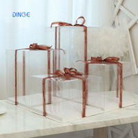 Luxury Cake Birthday Paper Custom Box Boards Printed pop Transparent 12 clear 10 Packaging Inch Cake Boxes
