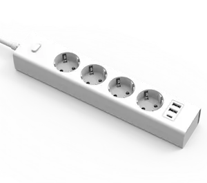 Vastfafa Power Strip Draagbare Eu Type Sockets Aangepaste Kabel Elektrische Uitbreiding Socket Met Usb-Poort Snel Opladen