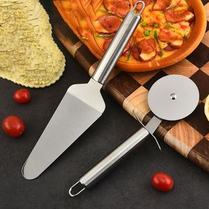 Espátula para Pastel de Acero Inoxidable con Mango de Madera, Cuchillo para Cortar Pizza, Utensilios para Hornear en Casa, Varios Tamaños Disponibles - Product Image 4