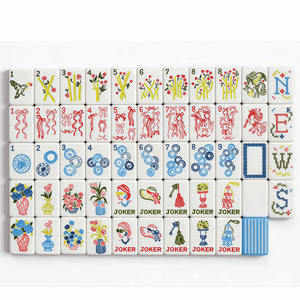 Fine Premium Acrylic Cloisonne Inspired Luxury Style American <b>Mahjong</b> <b>Set</b> for Friends Gathering - Product Image 3