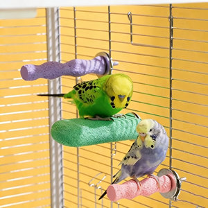 Plataforma de Resina Ecológica para Aves, Poste para Moler Pechera y Garras de Loros, Accesorio para Jaulas de Interior/Exterior - Product Image 1