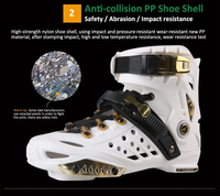 Patins à Roues Alignées Professionnels de Haute Qualité Vitesse Slalom pour Adultes Homme Patins en Ligne Matériau PU Support en Aluminium