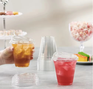 Vente en gros de gobelets en plastique jetables imprimés personnalisés gobelet boisson boisson jus lait thé gobelet en plastique à emporter - Product Image 4