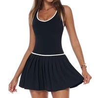 Combinaison de sport de haute qualité avec coussinet de poitrine intégré, respirante, pour le golf, le yoga, le tennis, pour femme