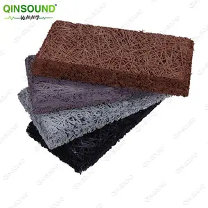 Material a prueba de fuego Sistema de sonido para el hogar Lana de madera decorativa Manta de aislamiento absorbente de sonido Panel acústico