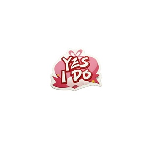 Ink-colored heart-shaped "I do" romantic stickers irregular pattern suitable for wedding favor wrapping - Product Image 1