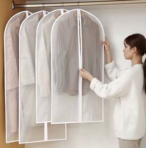 Housse de garde-robe transparente anti-poussière avec fermeture éclair, sacs à vêtements pour suspendre les vêtements, les manteaux, les vestes - Product Image 3