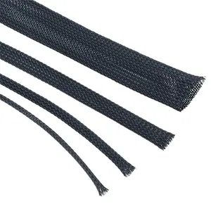 Kunden spezifische PET Expand able Wire Sleeving Mesh Cable Management Geflochtene Kabel hülse für Home Office Kabels chutz