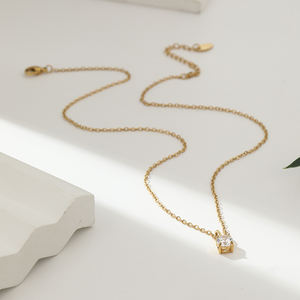 Nuevo collar de acero inoxidable de moda con colgante de perla chapado en oro antiguo gargantilla de cadena para boda de mujer - Product Image 5