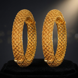 Gold Plated <b>Copper</b> Alloy Antique Classic Women's <b>Bangles</b> for Wedding & Anniversary-13480 - Product Image 2