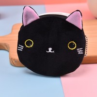 Porte-monnaie en peluche en coton PP motif mini chaton de dessin animé, 12 cm, pour enfants, idéal pour les anniversaires, sac à jouets, produit transfrontalier Instagram
