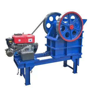 Hard Rock Crushing Machine Diesel Engine Jaw Stone Coarse Crusher Various Stones 1-20 T/h Small Diesel Jaw Crusher Plant