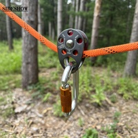 Poulie d'escalade en alliage d'aluminium 20KN, légère, portable, robuste, poulie fixe simple 30kN pour l'escalade