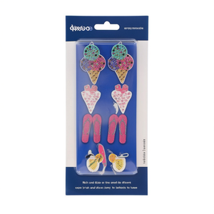 Kit de pendientes de diamantes de imitación Ekkoo, 10 pares de formas mixtas, temática hawaiana, manualidades con puntos para hacer joyas - Product Image 1