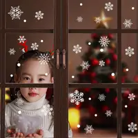 JTX576 חדש שנה סנטה קלאוס זכוכית מדבקת חג המולד חלון מדבקות פתית שלג מדבקות חדר ילדים מדבקות קיר חדש שנה מדבקות