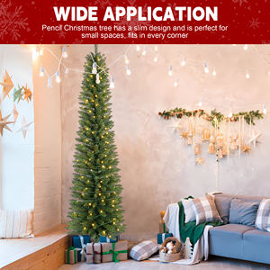 Árbol de Navidad Artificial de PVC de 1.5 m Preiluminado con Base Metálica y Luces LED Blanco Cálido, Decoración Interior para el Hogar y las Fiestas - Product Image 4