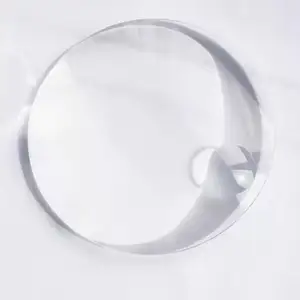 Lente convexa dobro acrílica feita sob encomenda, esférica, 160mm diâmetro, 120mm comprimento focal