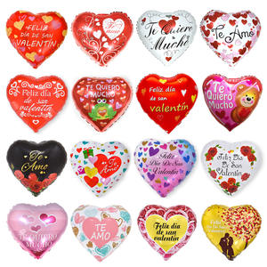 Globo de helio de película de aluminio cuadrado redondo con corazón de <span class=keywords><strong>amor</strong></span> para <span class=keywords><strong>el</strong></span> Día de San Valentín español de 18 pulgadas al por mayor para decoración de bodas - Product Image 4