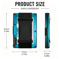 Portefeuille Métallique Antivol Professionnel pour Hommes, Usinage CNC Personnalisé, Porte-Cartes de Crédit en Acier Inoxydable Usiné par Brochage, Vente en Gros